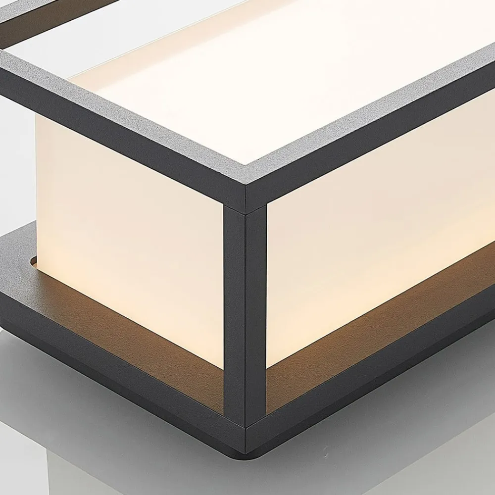 udendørs LED-væglampe Ilirian, antracit, aluminium, 15 cm^Lucande Hot