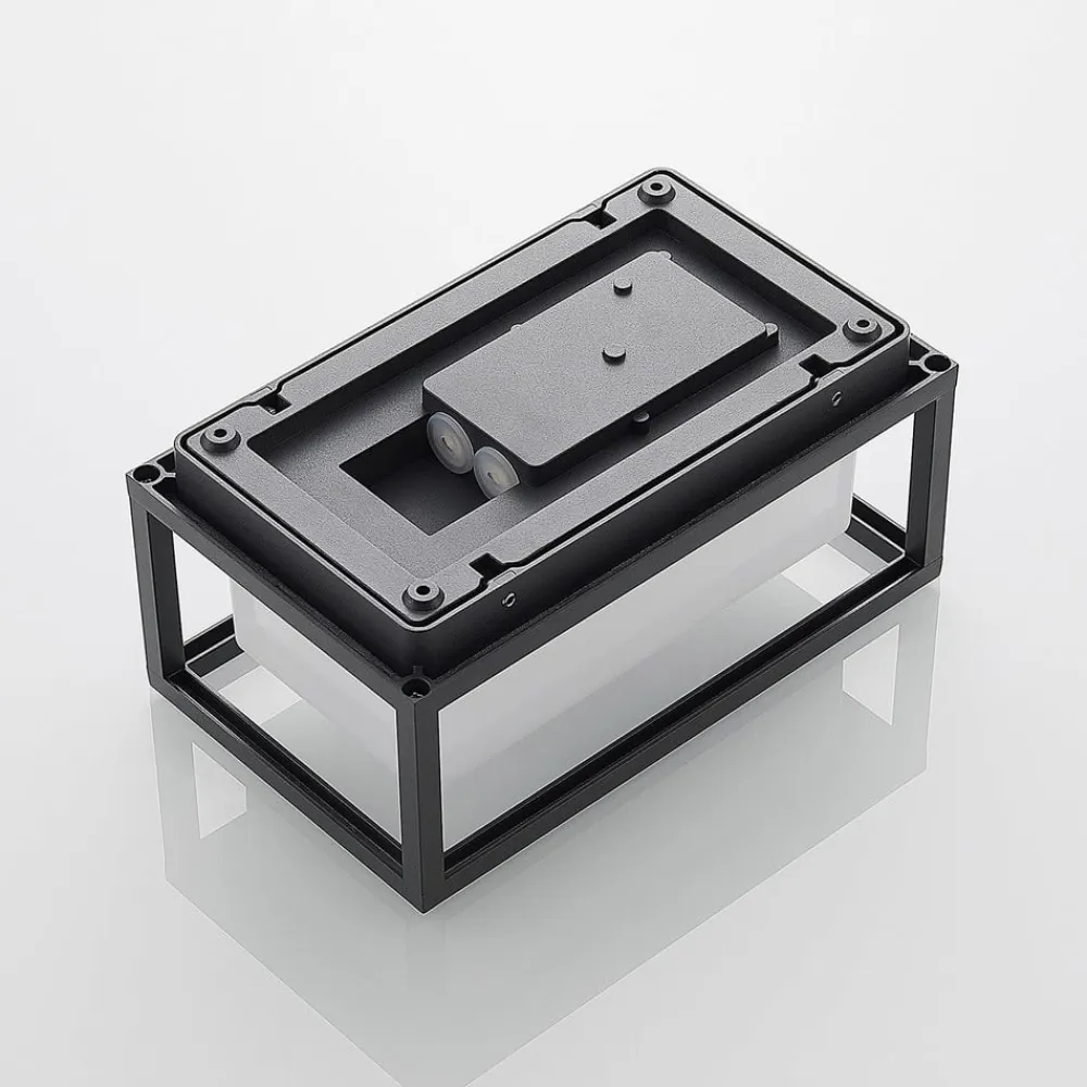 udendørs LED-væglampe Ilirian, antracit, aluminium, 15 cm^Lucande Hot