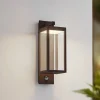 udendørs LED-væglampe Ferdinand, rust, sensor, IP54^Lucande New