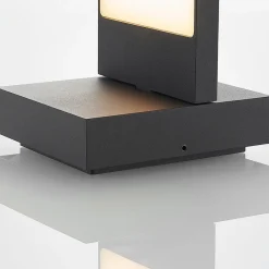 Lucande udendørs LED-væglampe Silvan, antracit, IP65, 14 cm