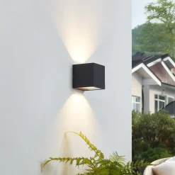 udendørs LED-væglampe Merjem, 12 cm, op/ned, IP54^Lucande Clearance