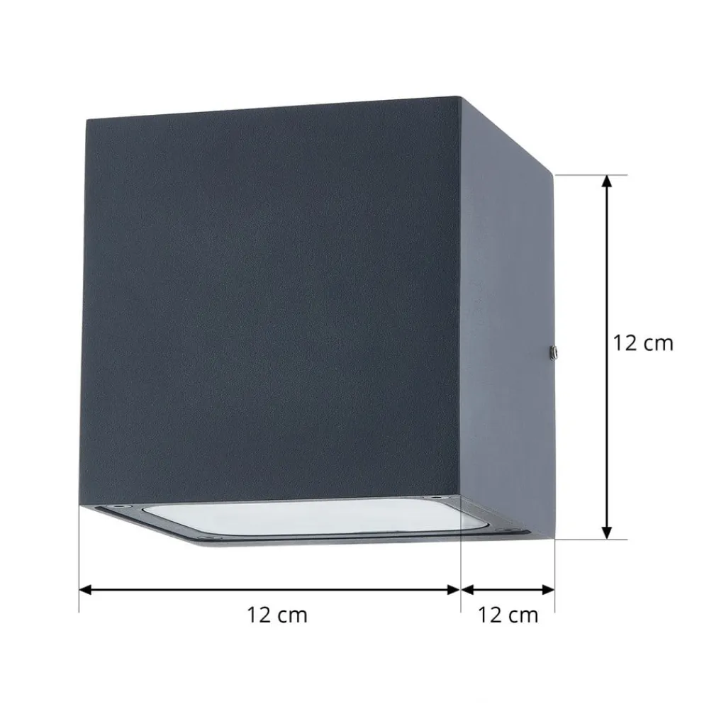 udendørs LED-væglampe Merjem, 12 cm, op/ned, IP54^Lucande Clearance