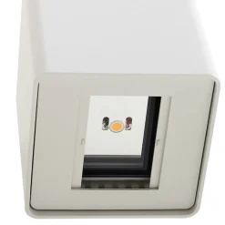 Lucande udendørs LED-væglampe Aaron, hvid, IP54, op/ned