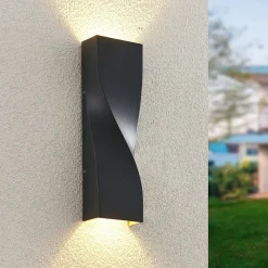 udendørs LED-væglampe Tibelya, antracit, op/ned, IP65^Lucande Discount