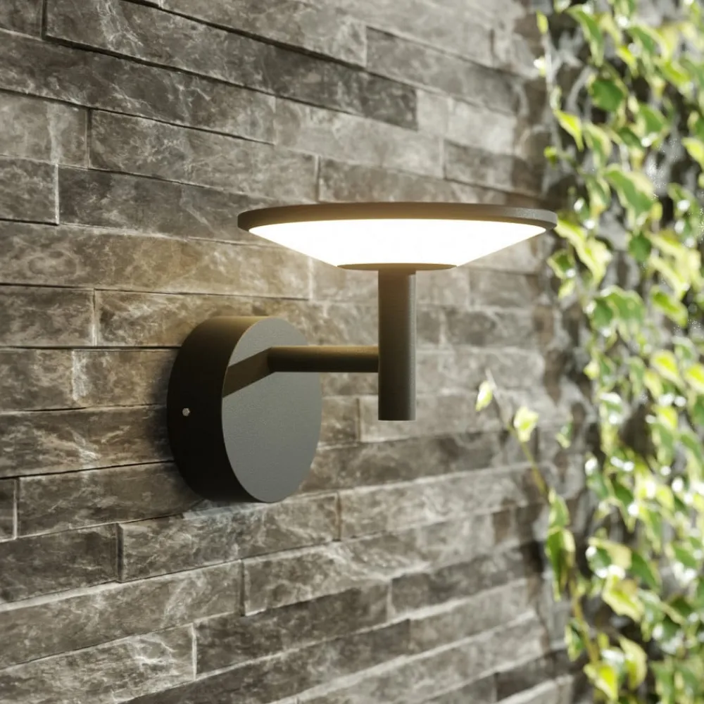udendørs LED-væglampe Fenia, antracit, aluminium, IP65^Lucande Online