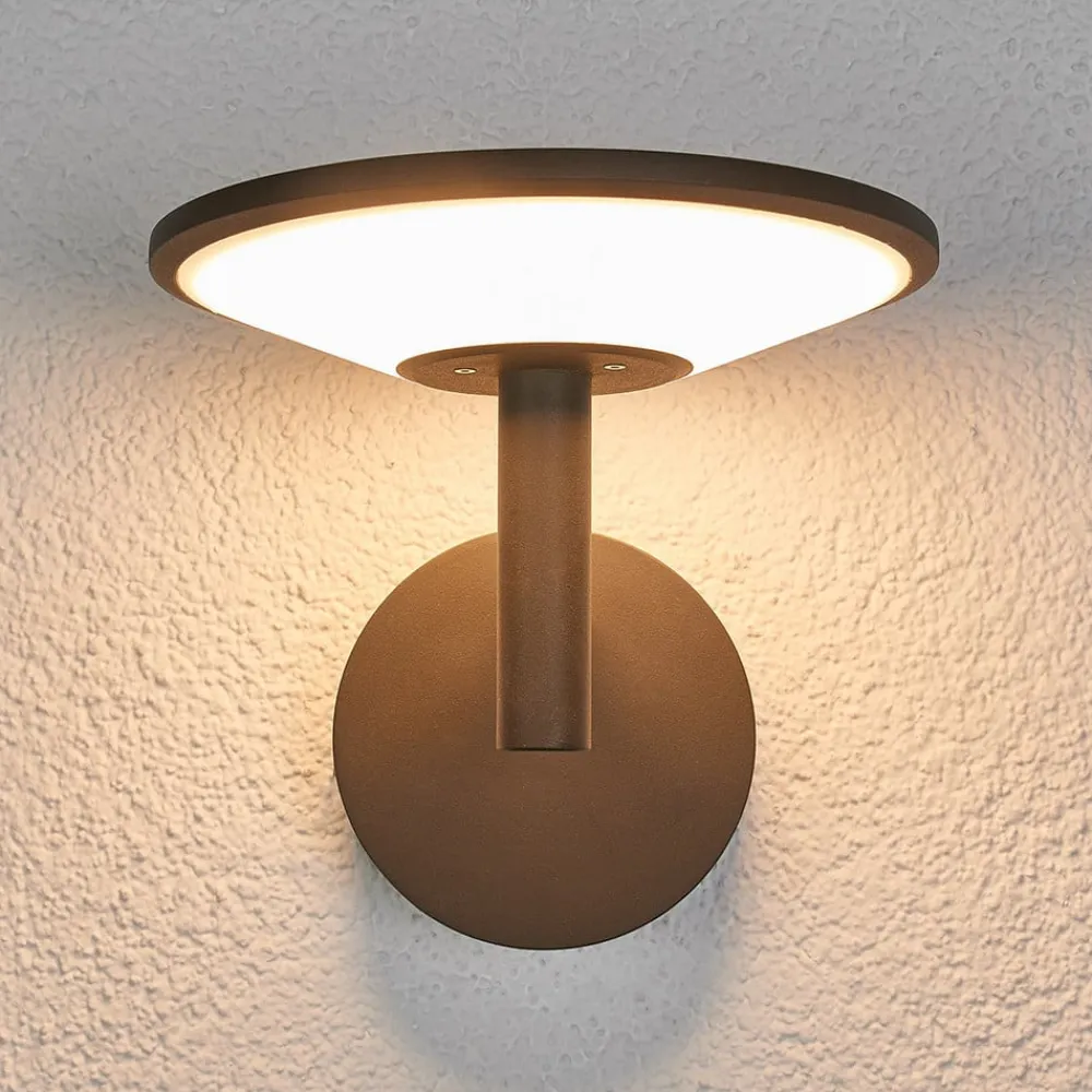 udendørs LED-væglampe Fenia, antracit, aluminium, IP65^Lucande Online