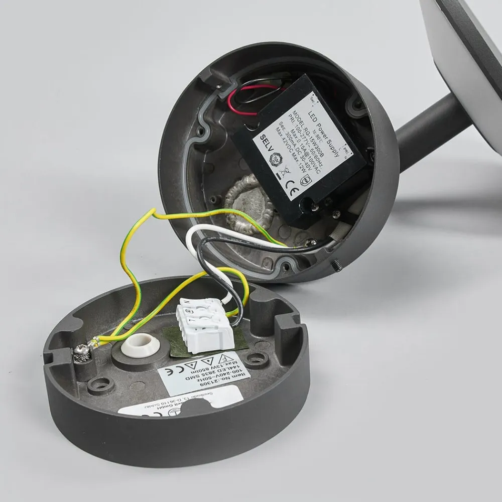 udendørs LED-væglampe Fenia, antracit, aluminium, IP65^Lucande Online