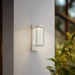 udendørs LED-væglampe Ferdinand, hvid, metal, 38 cm^Lucande