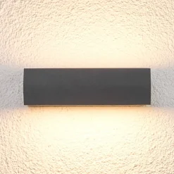 udendørs LED-væglampe Lissi, 21 cm, antracit, IP54^Lucande Sale