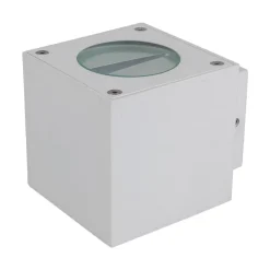 udendørs LED-væglampe Jarno, hvid, metal, 9 cm^Lucande Outlet