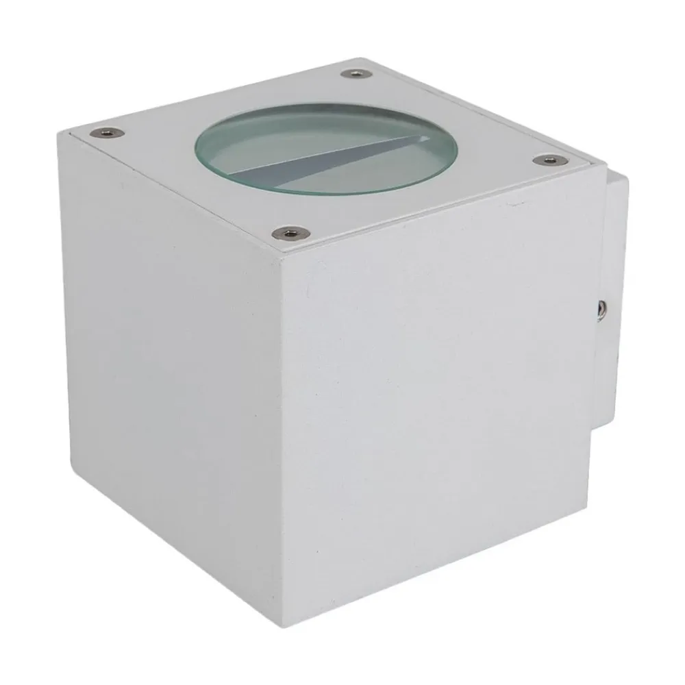 udendørs LED-væglampe Jarno, hvid, metal, 9 cm^Lucande Outlet