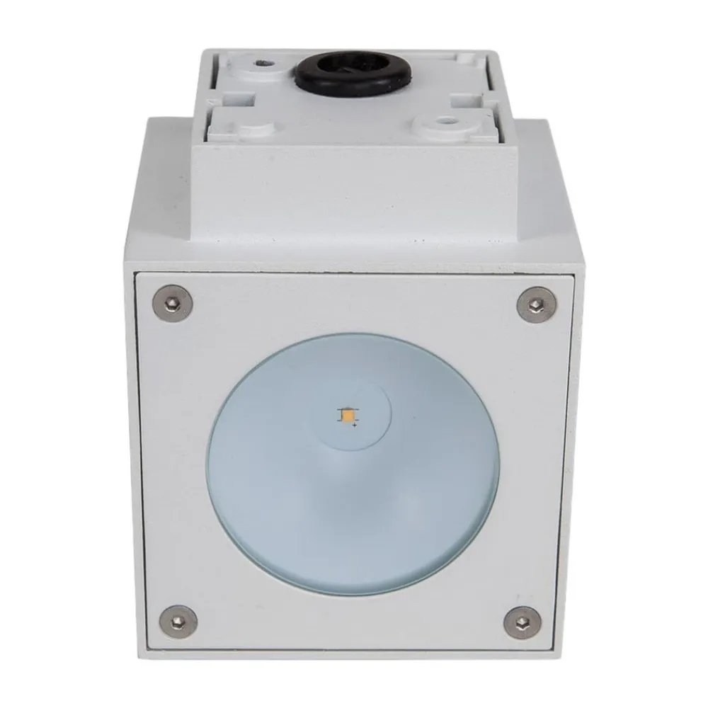 udendørs LED-væglampe Jarno, hvid, metal, 9 cm^Lucande Outlet