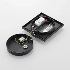 udendørs LED-væglampe Gylfi, 20 cm, antracit, aluminium^Lucande Outlet