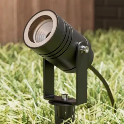 udendørs spotlampe Galina, jordspyd, stik, grå, 11 cm^Lucande Outlet