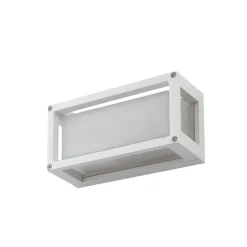 Lucande udendørs væglampe Aurelien, hvid, glas, 12,5 cm, IP54