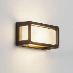 udendørs væglampe Aurelien, grå, metal, 12,5 cm, IP54^Lucande Online