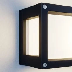 udendørs væglampe Aurelien, grå, metal, 12,5 cm, IP54^Lucande Online