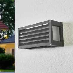 Lucande Terrassebelysning|Væglamper>udendørs væglampe Aurelien, metal, 12,5 cm, strip