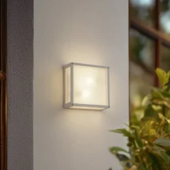 udendørs væglampe Aurelien, hvid, sensor, 25 x 25 cm^Lucande Best