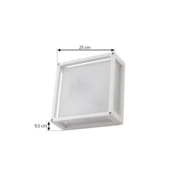 udendørs væglampe Aurelien, hvid, sensor, 25 x 25 cm^Lucande Best