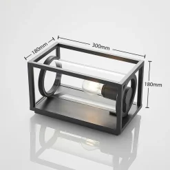 Lucande udendørs væglampe Brienne, 30 cm, antracit, metal