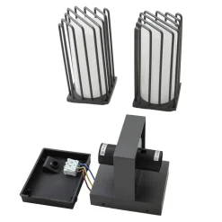 udendørs væglampe Chandan, antracit, 2 lyskilder, IP54^Lucande Discount