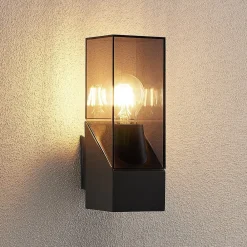 Lucande Væglamper>udendørs væglampe Fiola, 25 cm, antracit, IP54