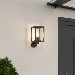 Lucande udendørs væglampe Ferda, fritstående, antracit, IP44