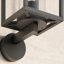 Lucande udendørs væglampe Ferda, fritstående, antracit, IP44