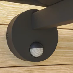 udendørs væglampe Ferda, sensor, opretstående antracit IP44^Lucande Sale