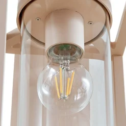 Lucande udendørs væglampe Ferda, sensor, pendel, beige, IP44