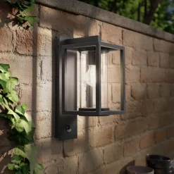 Lucande Væglampe Med Sensor|Væglamper>udendørs væglampe Ferda, sensor, antracit, IP44