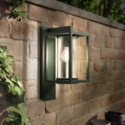 Lucande Terrassebelysning|Væglamper>udendørs væglampe Ferda, pendel, grøn, IP44