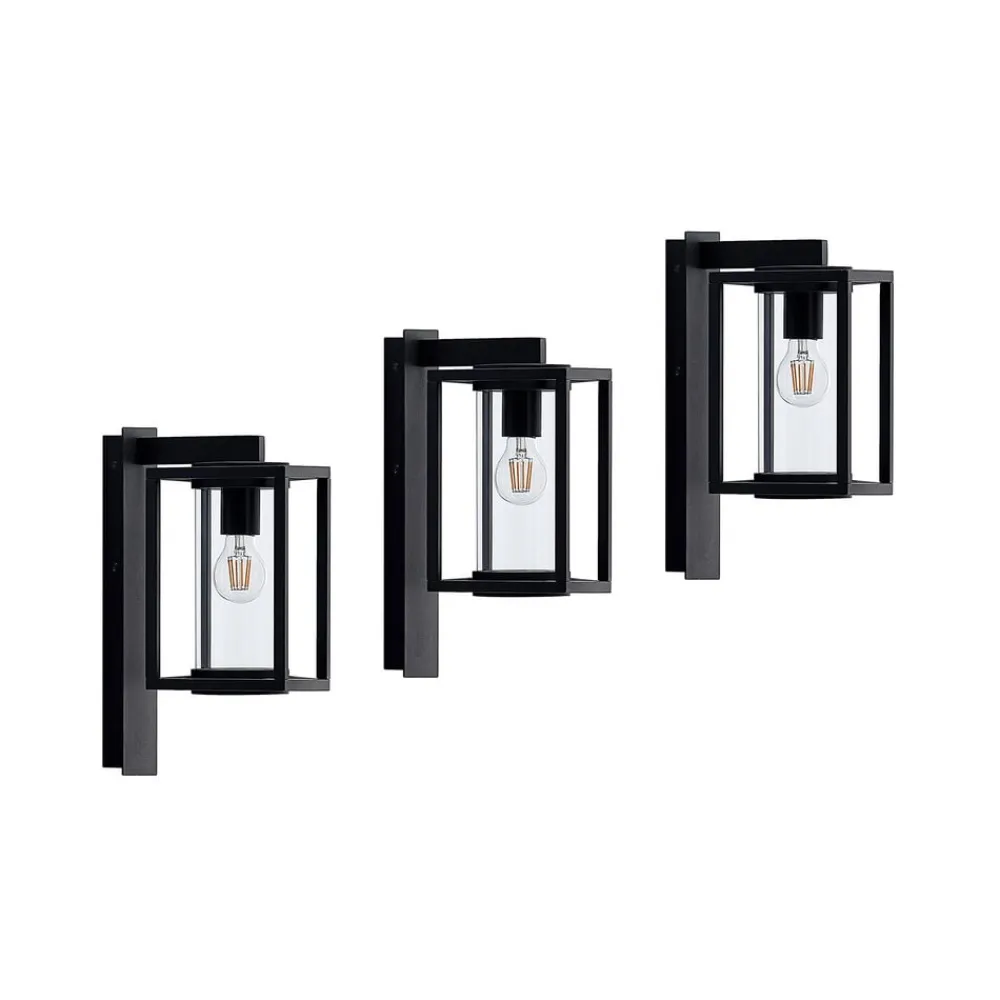 udendørs væglampe Ferda, sæt med 3, antracit, IP44^Lucande Outlet