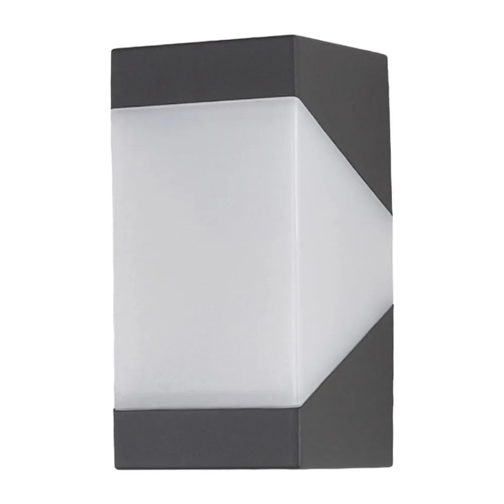 udendørs væglampe Kiran, grå, metal, IP44, E27^Lucande New