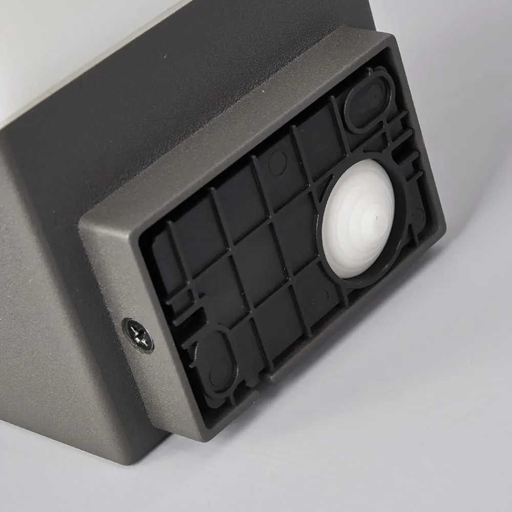 udendørs væglampe Kiran, grå, metal, IP44, E27^Lucande New