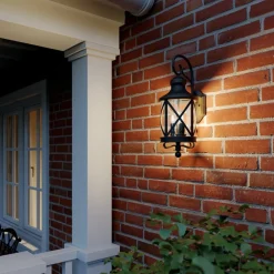 udendørs væglampe Marcellino, rust, metal, glas^Lucande New