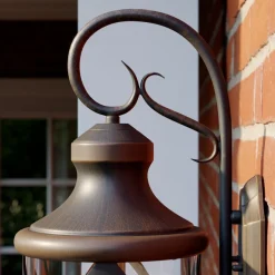 udendørs væglampe Marcellino, rust, metal, glas^Lucande New