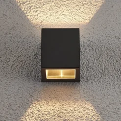 udendørs væglampe Maurice, antracit, IP54, sæt med 4 stk^Lucande Discount