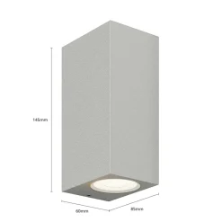 udendørs væglampe Tavi, 15 cm, sølv, Bridgelux LED^Lucande Hot