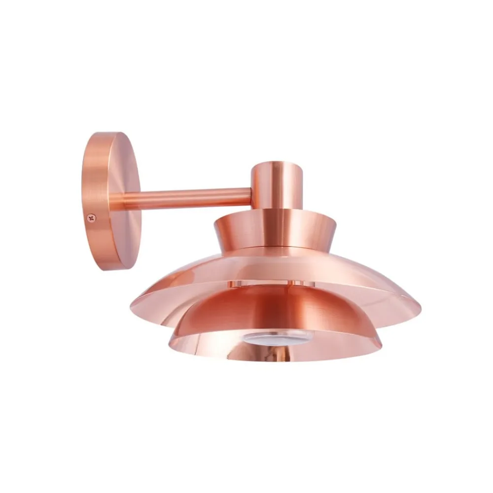 udendørs væglampe Thais, kobberfarvet, stål^Lucande Discount