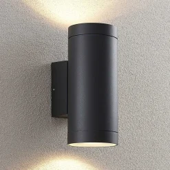 udendørs væglampe Thomke, 2 lyskilder, antracit, aluminium^Lucande Sale