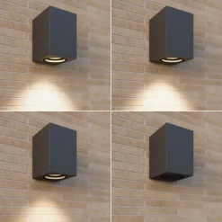 udendørs væglampe Xava, downlight, antracit, GU10^Lucande Hot