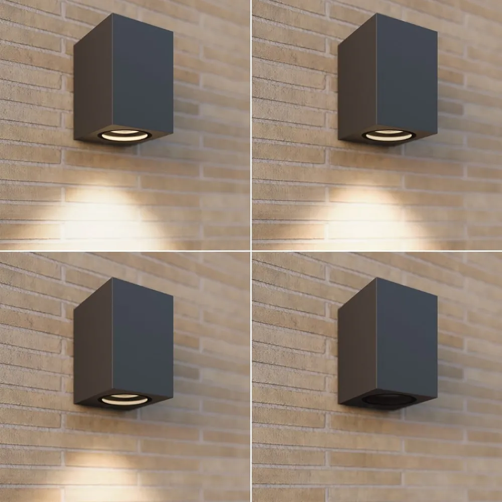 udendørs væglampe Xava, downlight, antracit, GU10^Lucande Hot