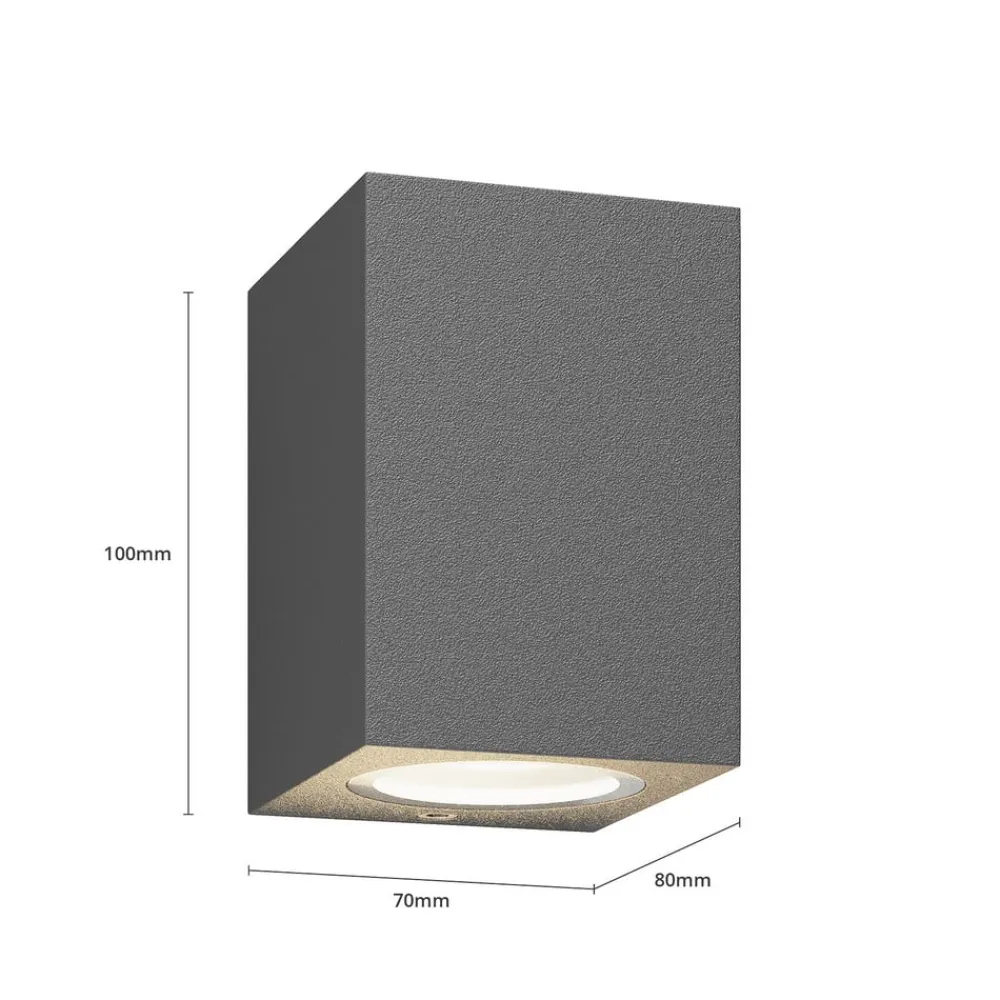 udendørs væglampe Xava, downlight, antracit, GU10^Lucande Hot