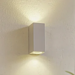 udendørs væglampe Xava, op/ned, hvid, 2 lyskilder, GU10^Lucande Clearance