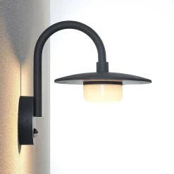 udendørs væglampe Zamalino, 31 cm, antracit, sensor^Lucande Online