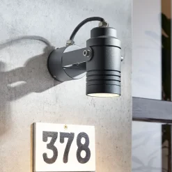 udendørs vægspot Galina, grå, aluminium, 11,2 cm høj^Lucande Online