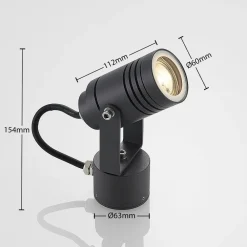 udendørs vægspot Galina, grå, aluminium, 11,2 cm høj^Lucande Online