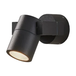 Lucande udendørs vægspot Kavuna, rund, antracit, IP54